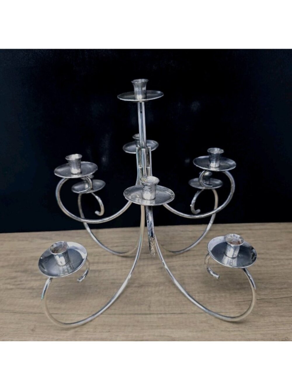 Gorham 9 Candelabra MENORAH Christmas Tree Nesting MCM 9 Taper Candles *READ